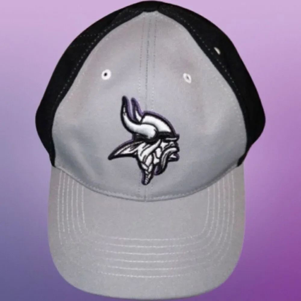 NFL Team Apparel Minnesota Vikings Adjustable Back Cap Hat